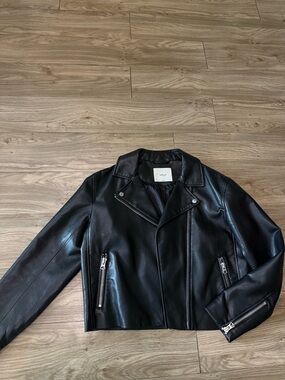 Black Faux Leather Jacket